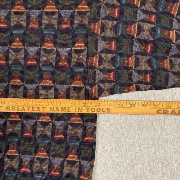 VTG Tricots St Raphael Sweater Mens Large Wool Abstract Geometric Knit Uruguay - Picture 7 of 10